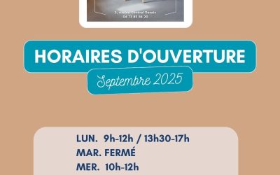 Horaires de la bibliothèque
