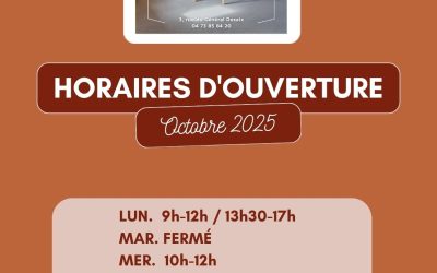 Horaires de la bibliothèque