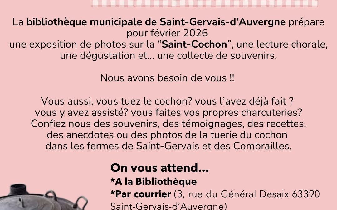 Collecte de souvenirs : Viens, on tue le cochon!