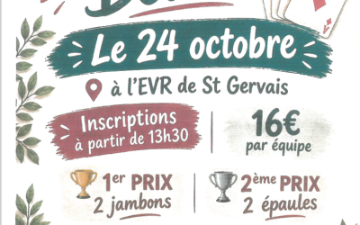Concours de Belote Samedi 24 octobre