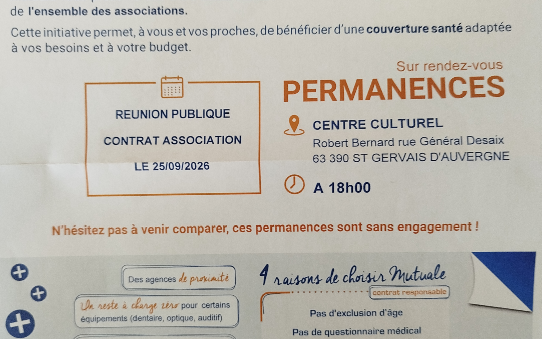 pour info : associations